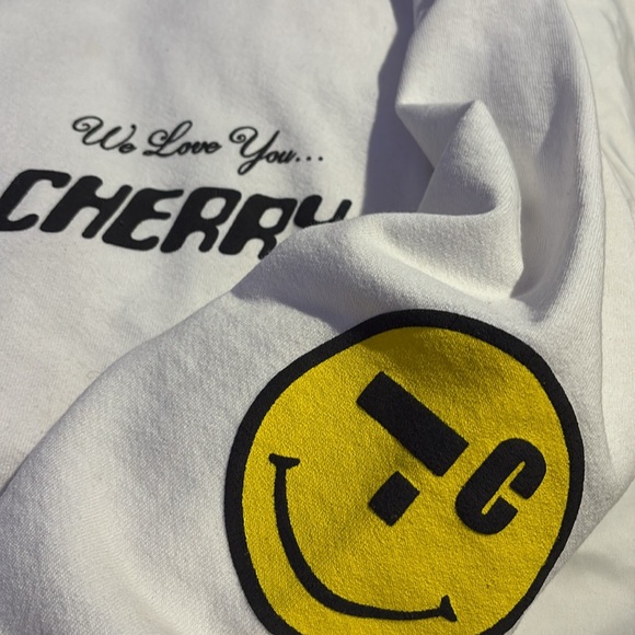 Cherry White Graphic Print Crewneck - Picture 3 of 5